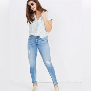 Madewell 9" High-Rise Skinny Jeans: Destructed-Hem Edition size 29